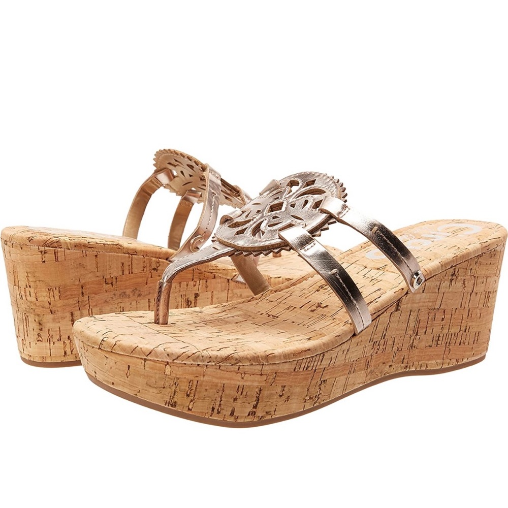 Sam Edelman - Circus by Sam Edelman Rocky Wedge Sandal light metallic gold sz 9